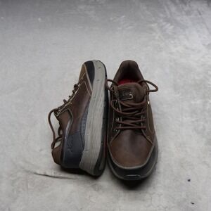 Xelero Men 11.5 Zurich Walking Shoes Brown Leather Lace Up Chunky Comfort Casual